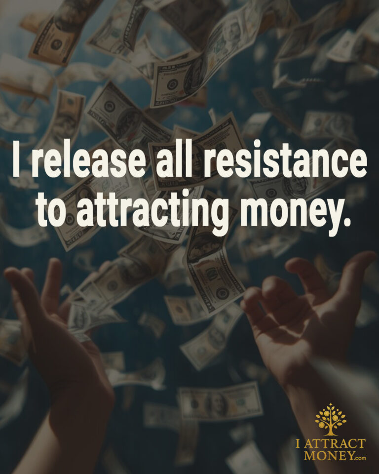 Daily Money Affirmation - I release all resistance to attracting money