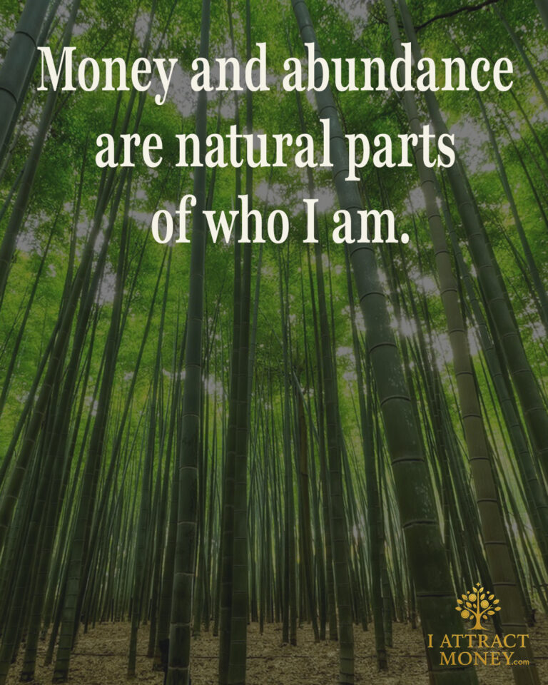 Daily Money Affirmation - Money and abundance are natural parts of who I am