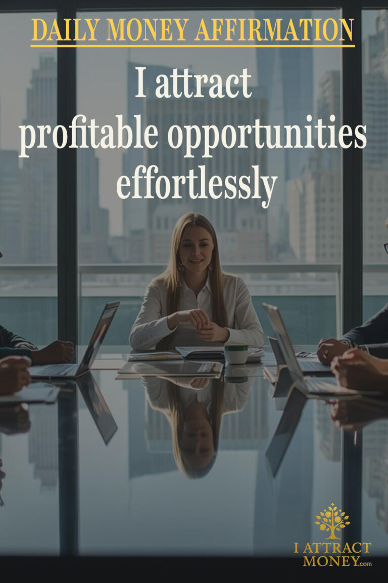Daily Money Affirmation - I attract profitable opportunities effortlessly