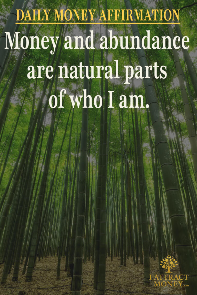 Daily Money Affirmation - Money and abundance are natural parts of who I am