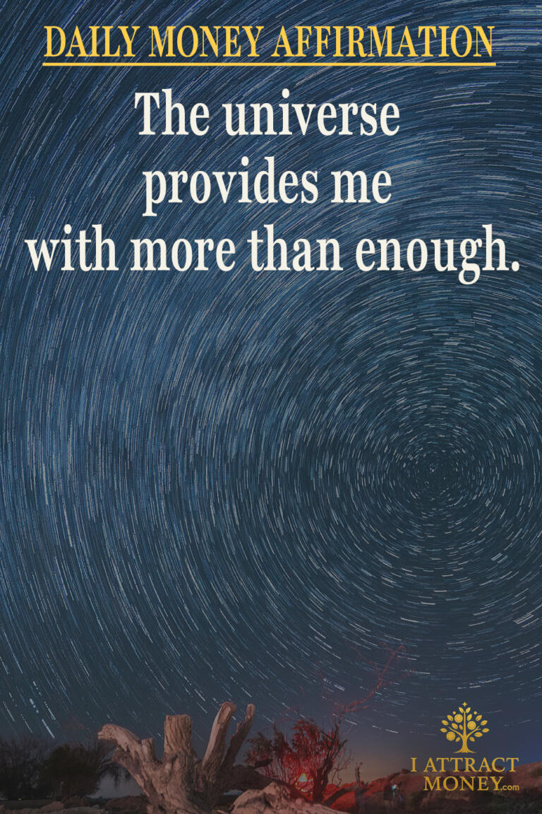 Daily Money Affirmation - The universe provides me with more than enough